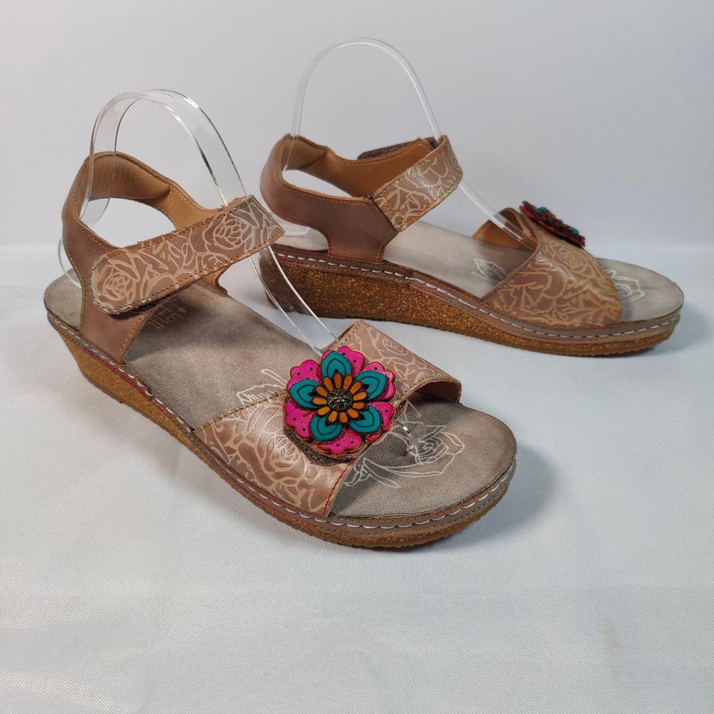 L'Artiste Spring Step Cuteness Cork Sandals Comfort Shoe Leather 42 Artsy Resort